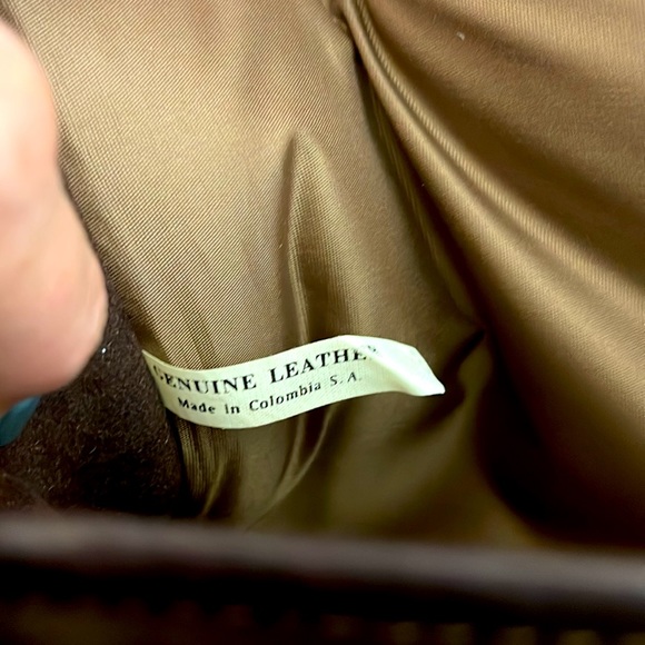 2pc Lot Laptop Bags Brown Leather & Faux Black Leather - Picture 9 of 9